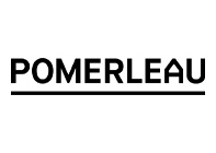 Logo for Pomerleau, a Canadian construction company, featuring bold black capital letters and a thick horizontal line underneath.