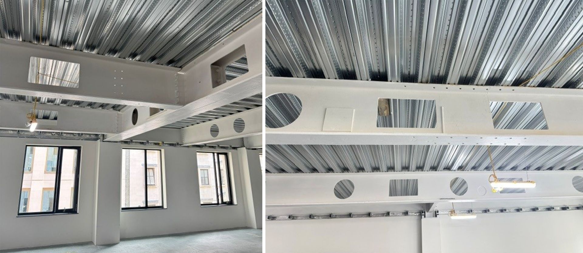 Re-used steel members at 30 Duke Street St James's, London.