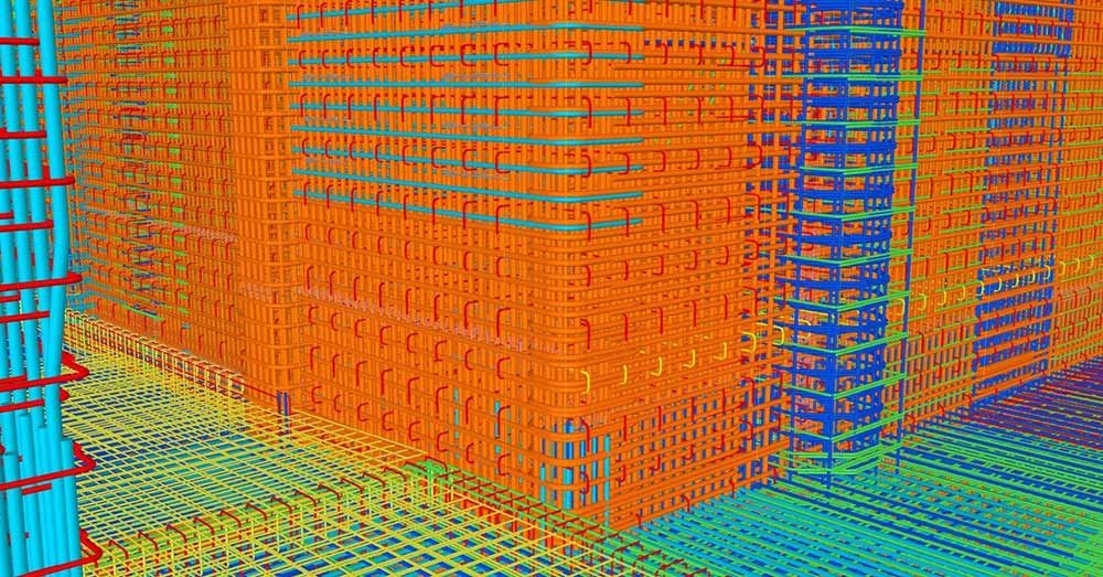 Bewehrung in Tekla Structures - Projekt One Nine Elms