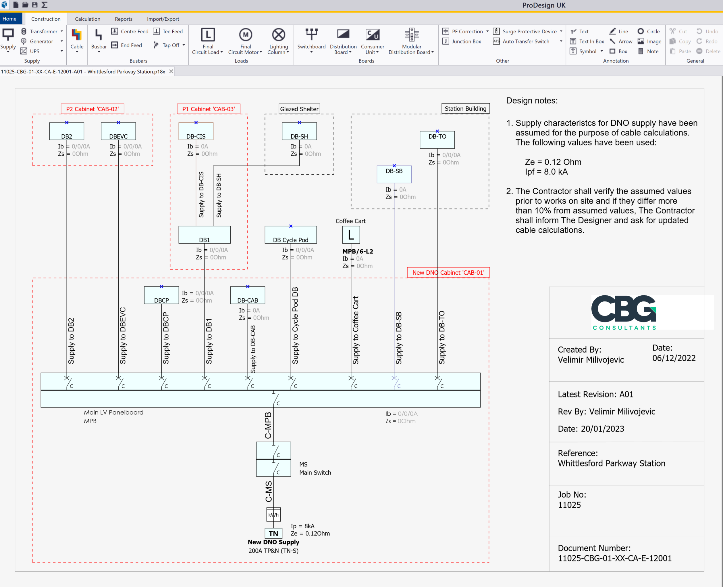 CBG Consultants use ProDesign for their electrical calculations
