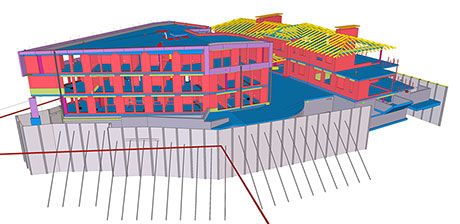 Beim Projekt "Bad Bramstedt" wurden die Schal- und Bewehrungsplanung sowie der BIM-Prozess mit Tekla Structures erprobt.
