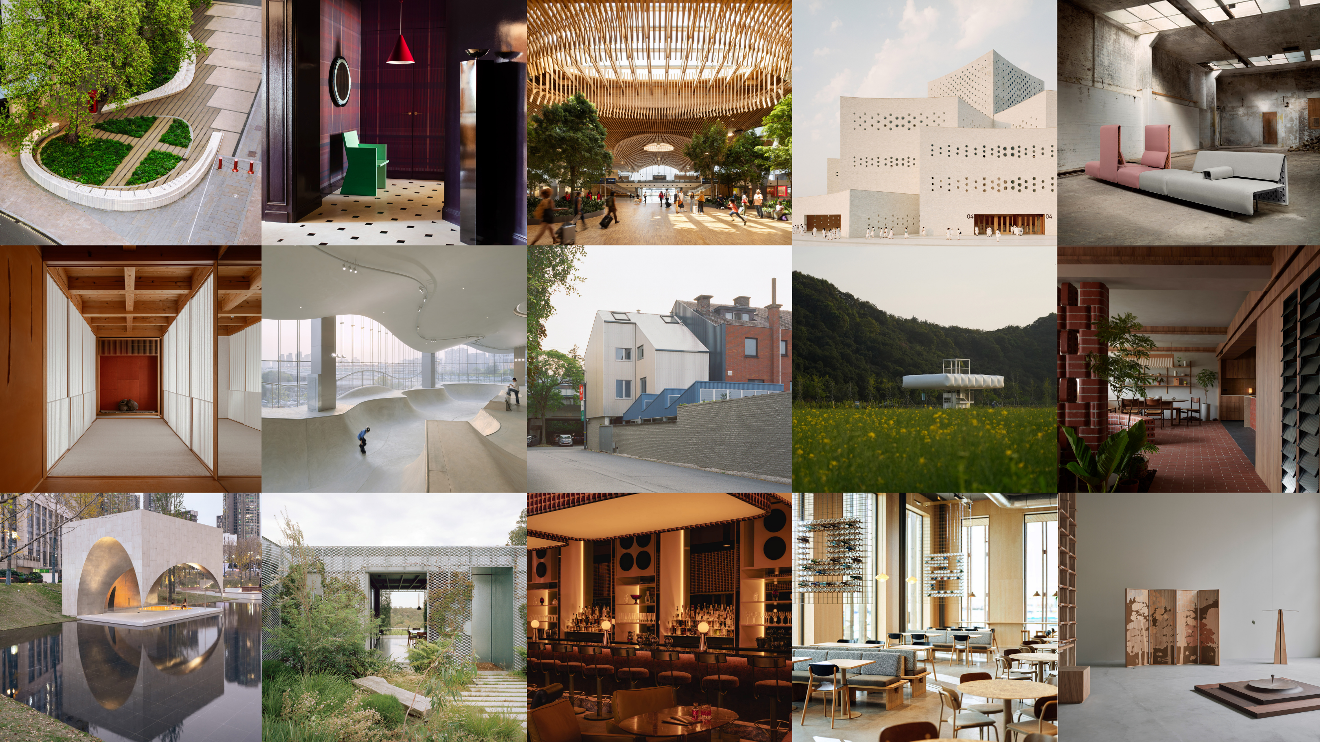 A selection of imagery from winning projects of the 2025 Dezeen Awards