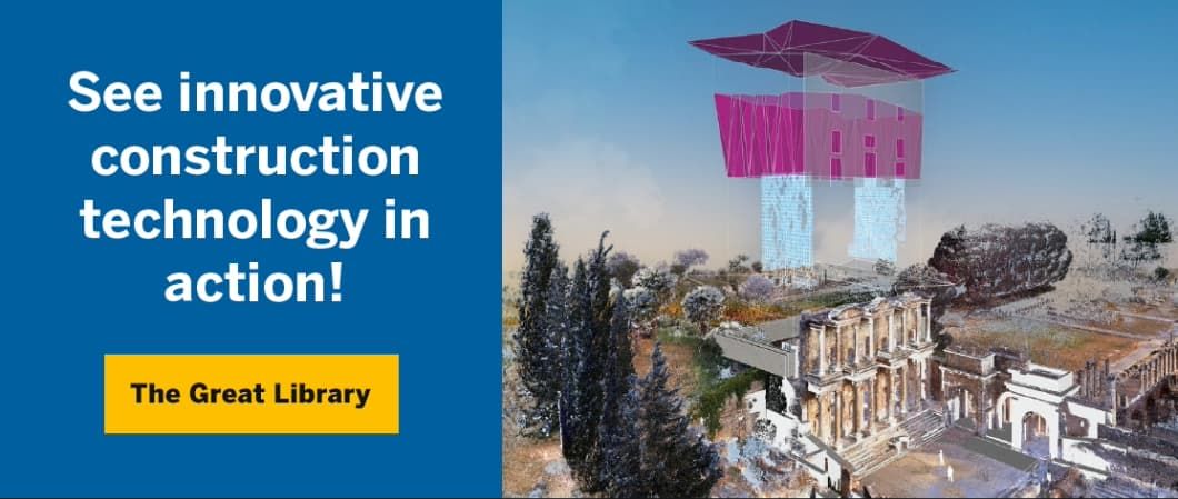 Want to see connected construction and innovative tech in action? Click here to watch The Great Library!