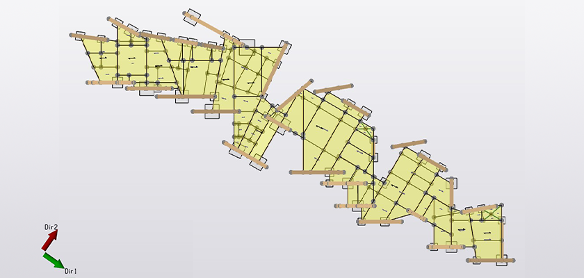 Model plan view in Tekla Structural Designer