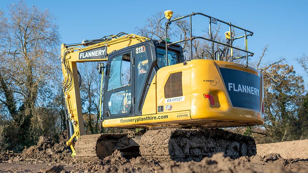Excavator with Trimble Earthworks