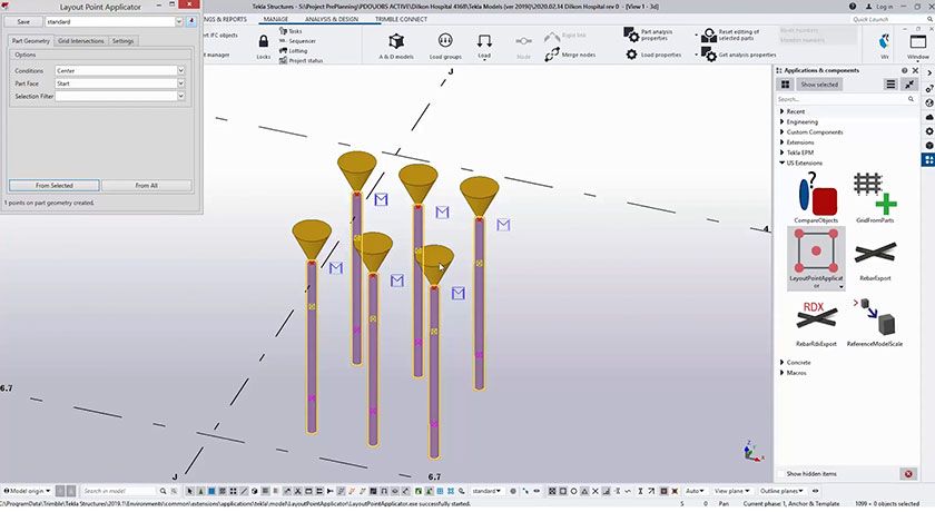 The surveyor can create points already in Tekla Structures and import them to Trimble FieldLink that they use on tablets in t