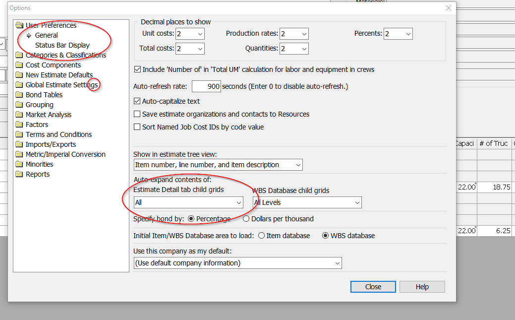 B2W Estimate - Estimate Detail Tab