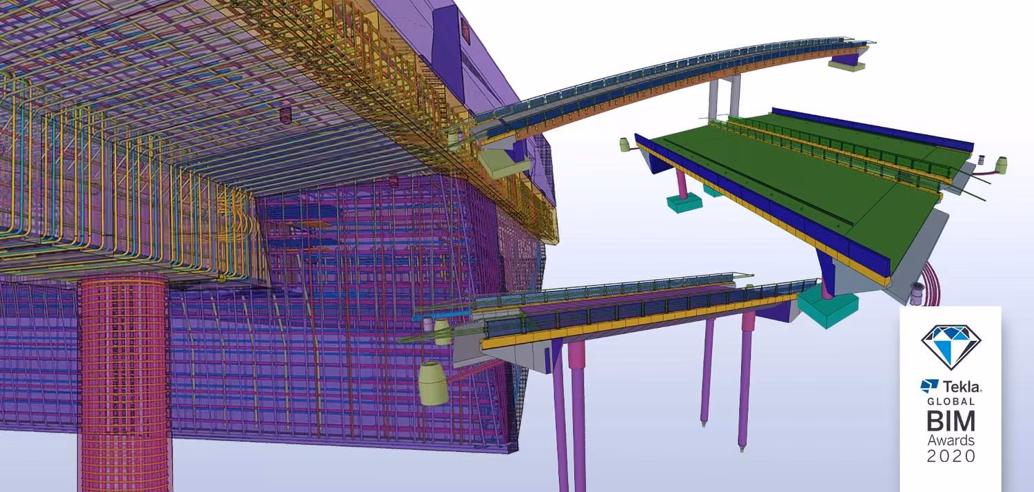 Tekla Structures BIM bridges of the Highway 4 Kirri-Tikkakoski project
