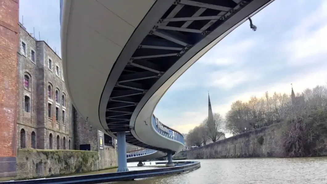A finished complex bridge made possible by parametric design