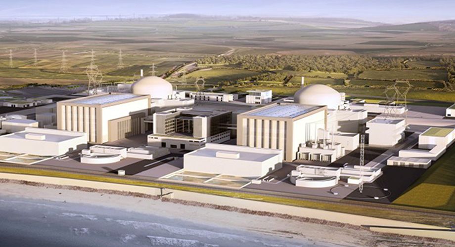 Digital photograph of Hinkley Point C, designed by Atkins