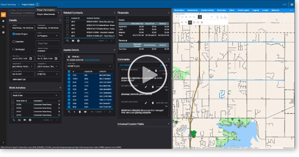 A silent GIF shows illustrates task navigation through Cityworks OpX