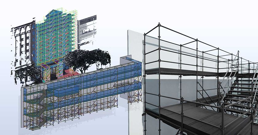 Scaffplan scaffolding solution on top of Tekla Structures