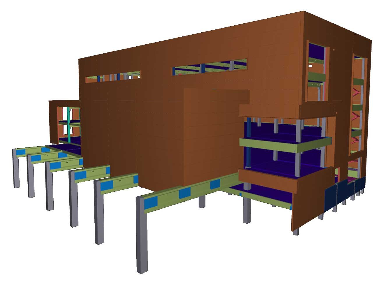 A highly detailed model created in Tekla Structures