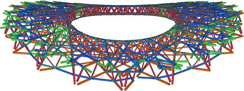 Tekla Structures software was used in the detailing and workshop design of the most complex and challenging parts of the stee