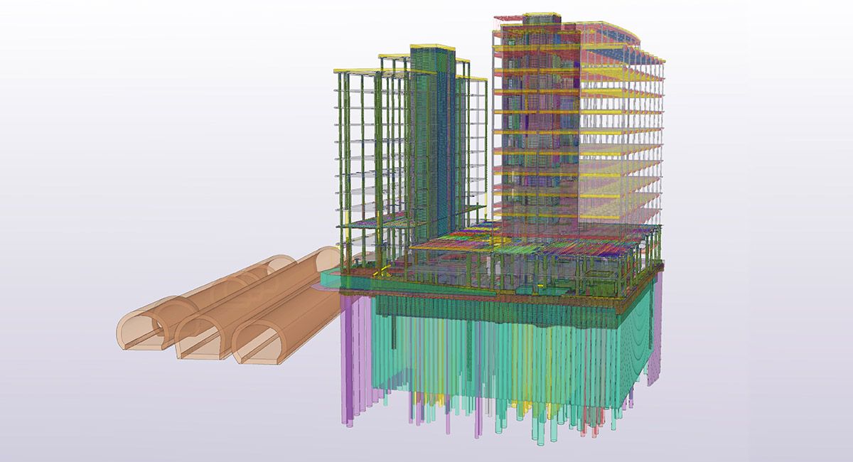 Tekla-Structures-Modell des Projekts King's Cross R8