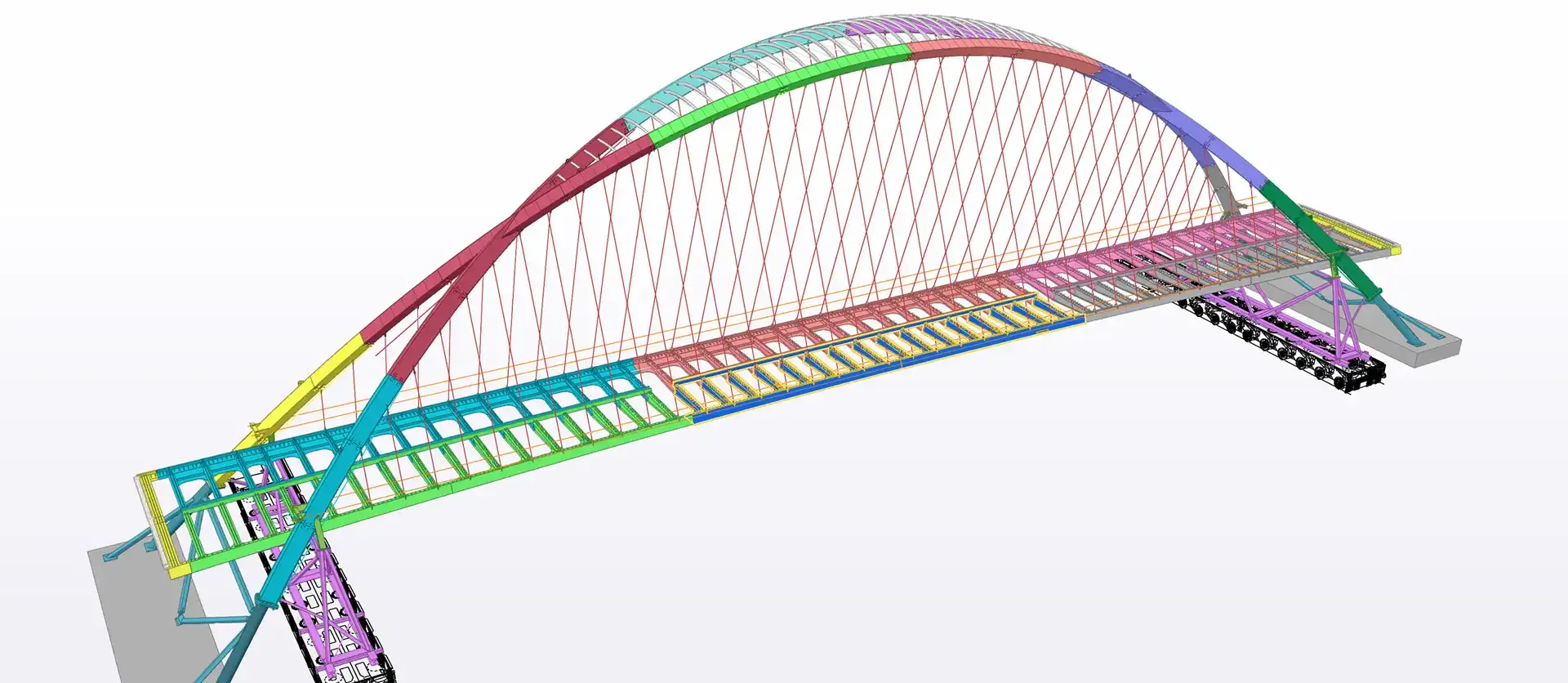 Point cloud of a steel bridge