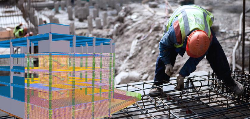 Rebar work at the site that can be improved with constructible 3D models