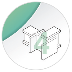 Circular infographic. Three line drawn steel beams meeting together