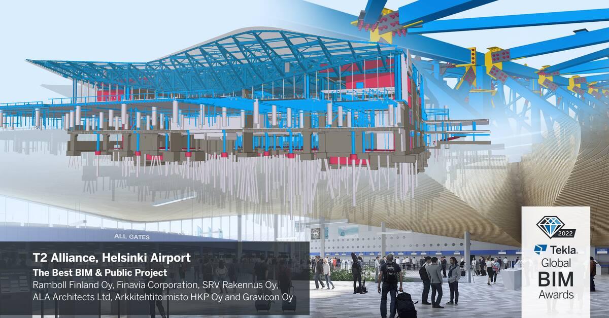 Helsinki Airport best Tekla Structural BIM project 2022