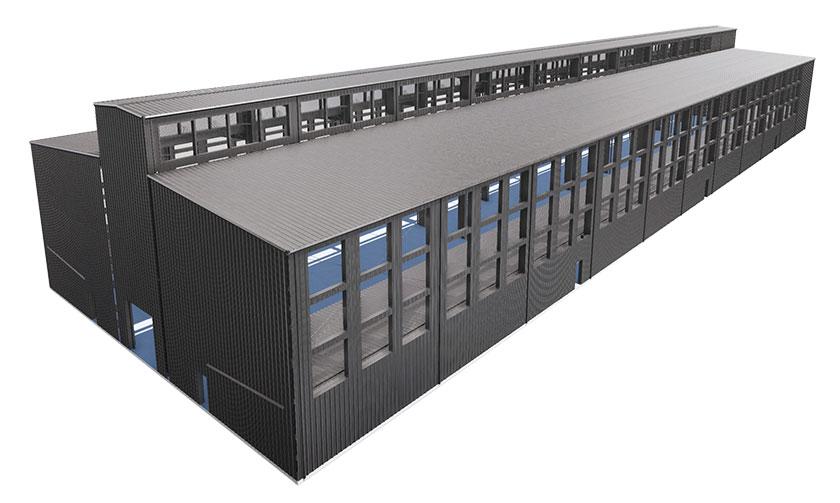 Photo-realistic rendering of frame with sheeting
