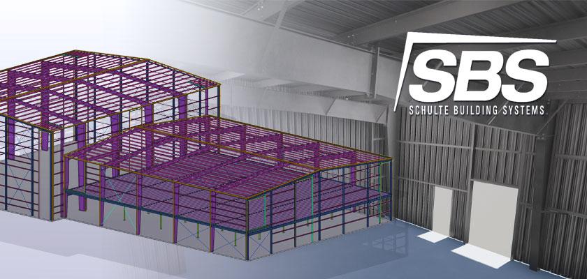 Schulte details metal buildings 50% faster using the MBS to Tekla link