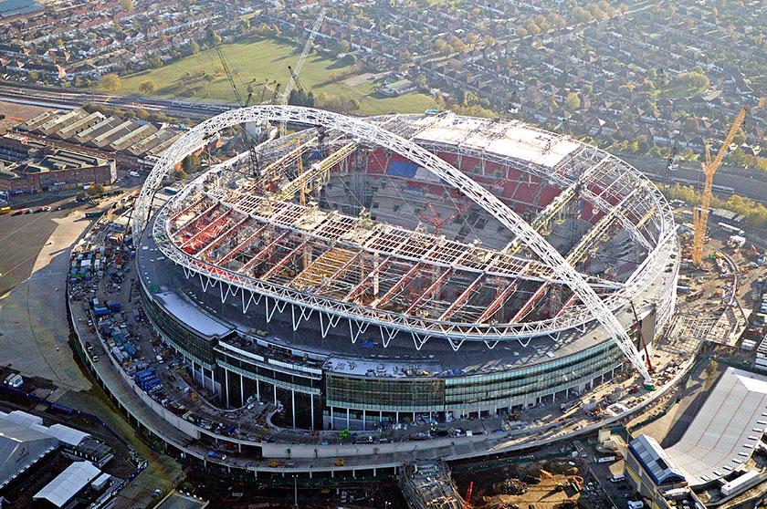 Wembley stadium aerial