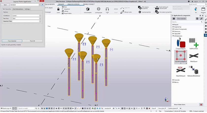 The surveyor can create points already in Tekla Structures and import them to Trimble FieldLink that they use on tablets in t