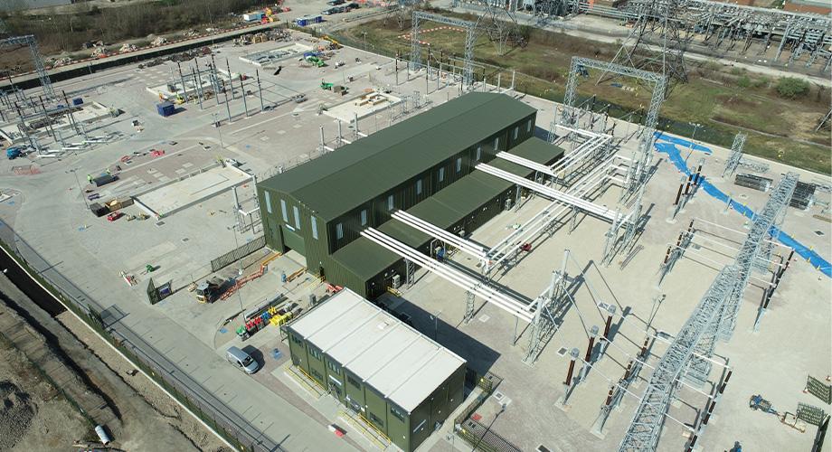 Overhead view of Littlebrook Power Station in Kent