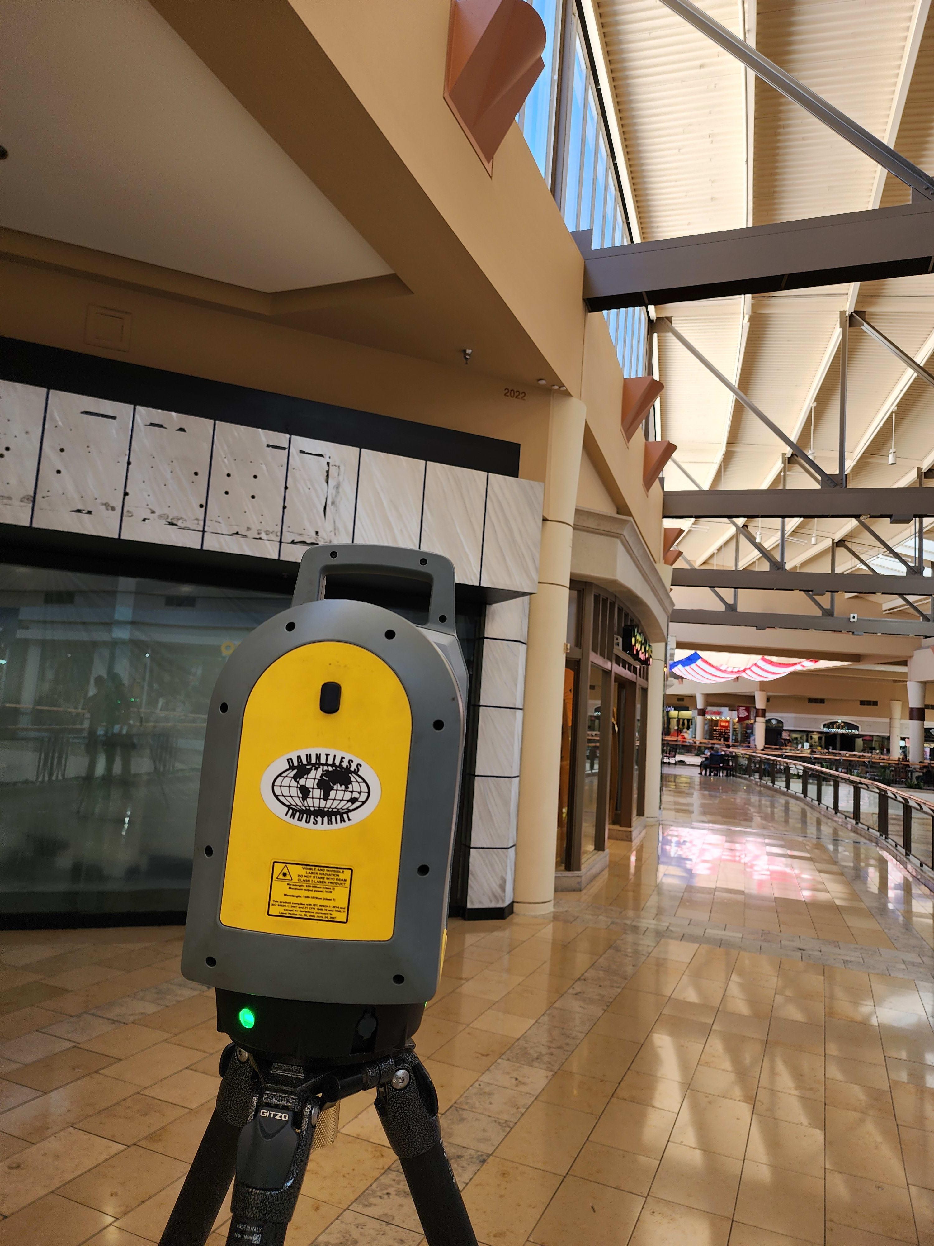 Laser scanner in action on recent job