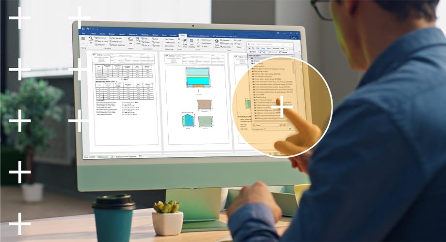 Man automating hand calculations in Tekla Tedds for Word