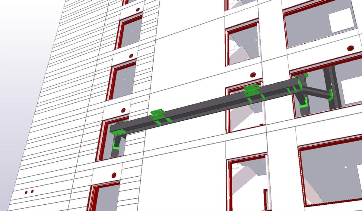 Luminary temporary crane support
