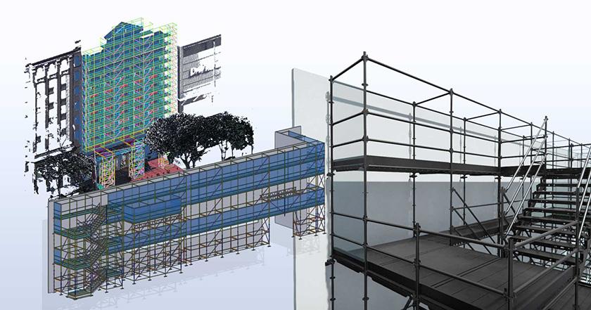Beyond steel and concrete: How multiple design disciplines are using Tekla Structures as a platform Scaffplan scaffolding solution on top of Tekla Structures