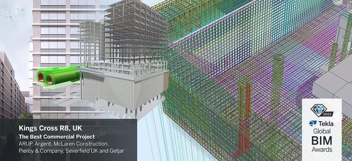 Das Projekt King's Cross R8 nutzte die Integration zwischen Tekla Structures und Grasshopper zur Automatisierung zahlreicher