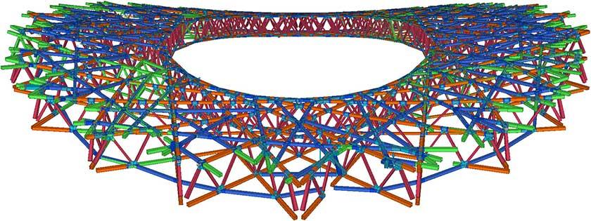 Tekla Structures software was used in the detailing and workshop design of the most complex and challenging parts of the stee